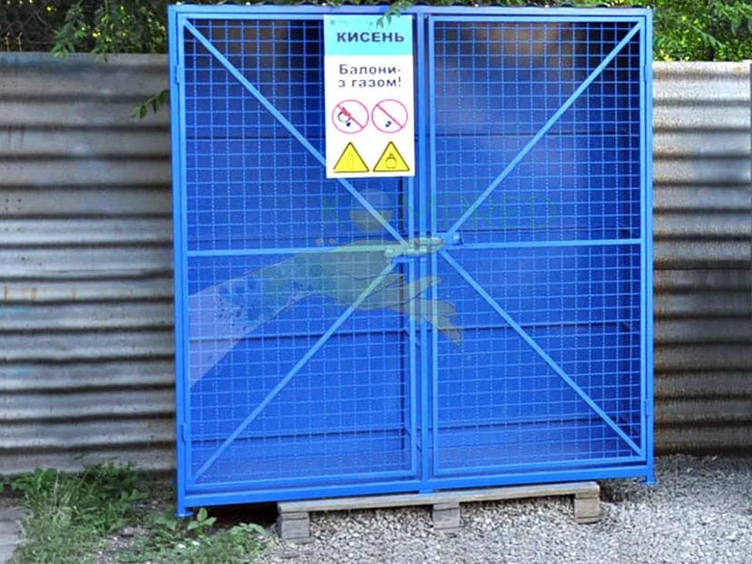 Виготовлення металоконструкцій для промислової безпеки шафи для балонів, контейнери для транспортування газових балонів та візки