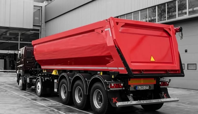 Напівпричіп-самоскид. Вантажопідйомність:35 т