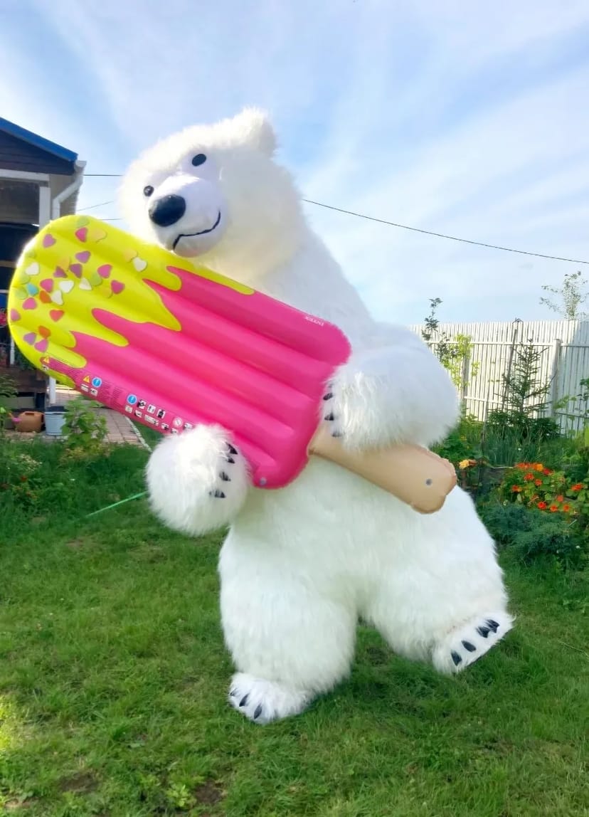 Білий ведмідь Дніпро ростова лялька стриптиз аніматор панда Днепр.