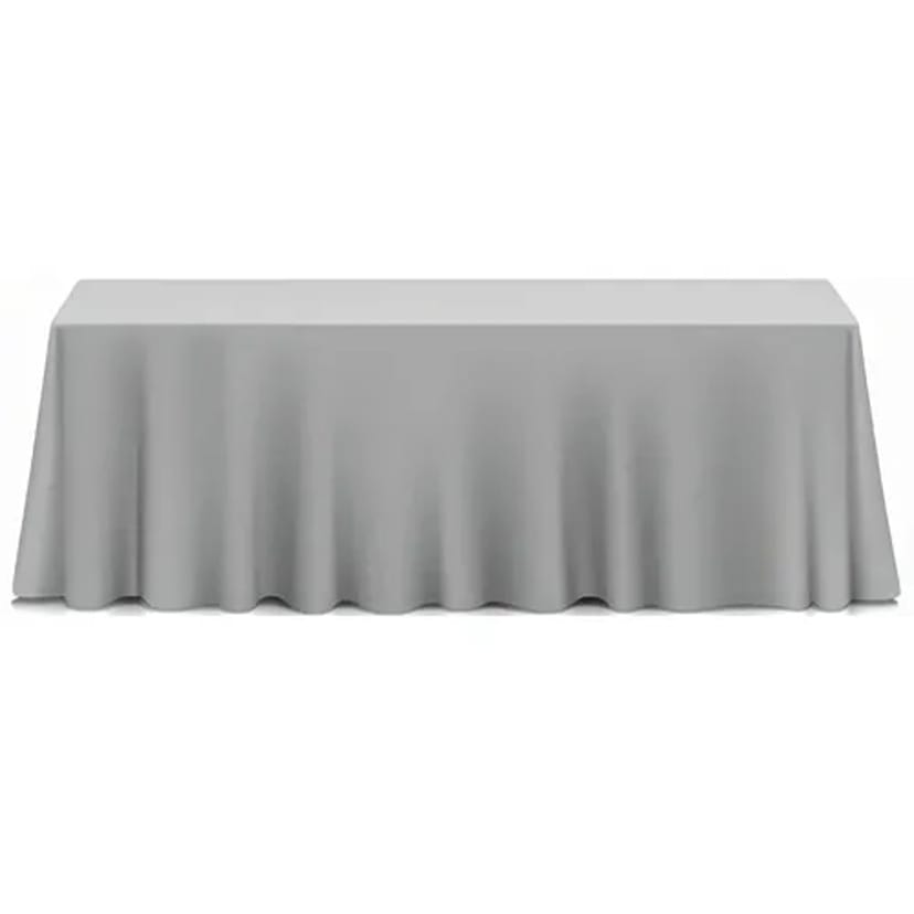 Сіра прямокутна скатертина 550 х 240 см