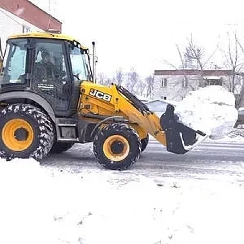 Всі послуги екскаватором JCB 3CX (прибиранні снігу)