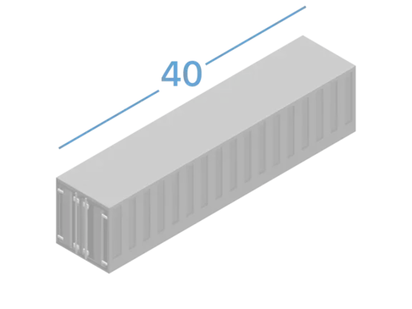 40DC Морський контейнер 40 футів