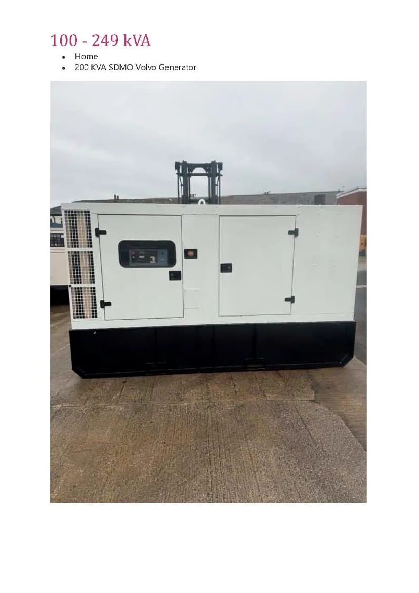 Дизельний генератор SDMO 220кВА в шумозахисному кожусі.