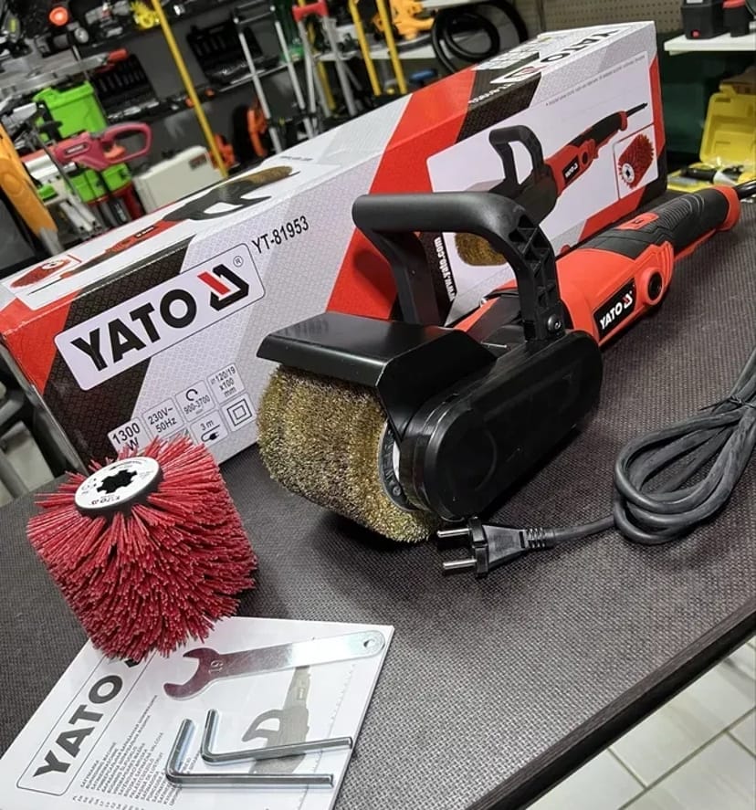 Щіточна шліфувальна машина Yato YT-81953 Стабілізація про. Плавний запуск