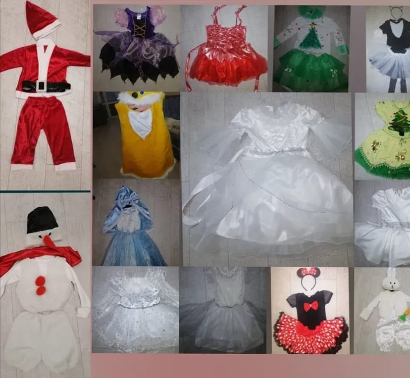 Костюм білочка, сніжинка, кішка, мишка, міккі маус, ялинка, ангел, фея