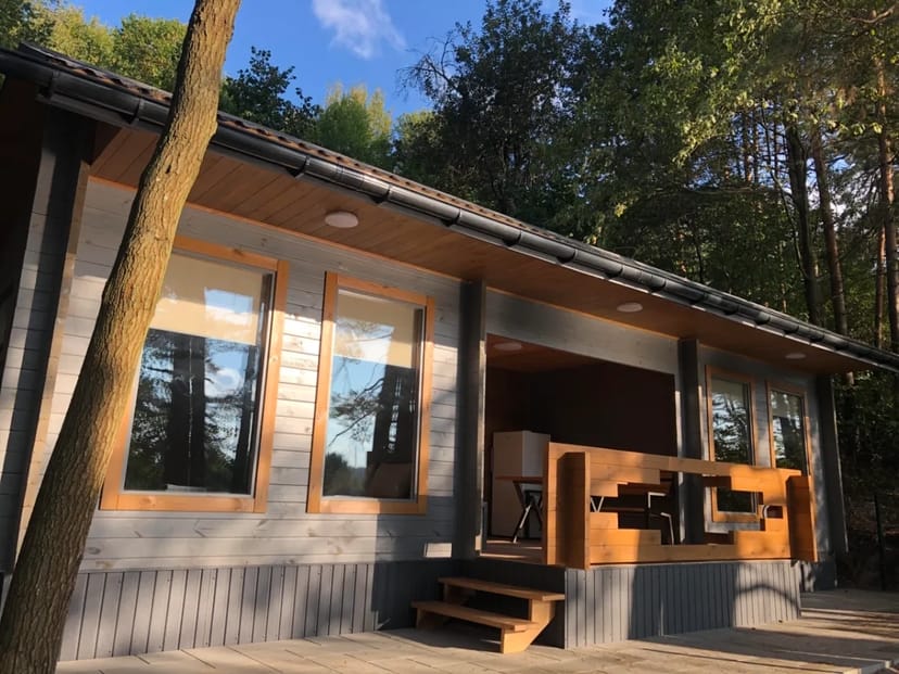 Будиночок для відпочинку та риболовлі НА ОЗЕРІ на 6 спальних місць (№2)